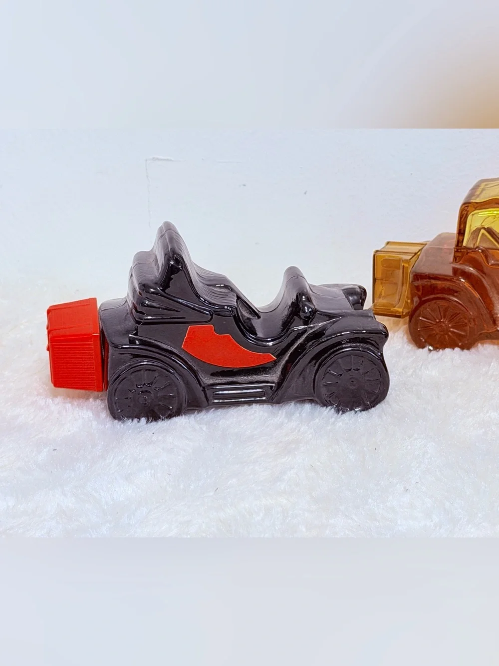 Avon Toy Car Trio — Black, Amber & Green Vehicles Mens After shave